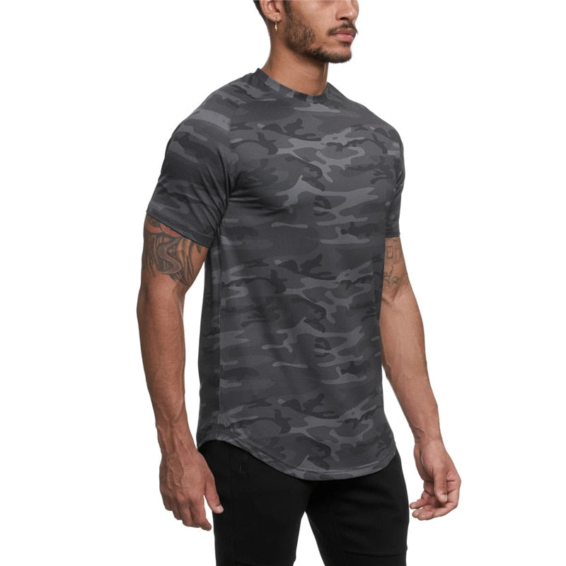 Camiseta Run-Fit Camuflada - Tecnologia Seca-Rápido