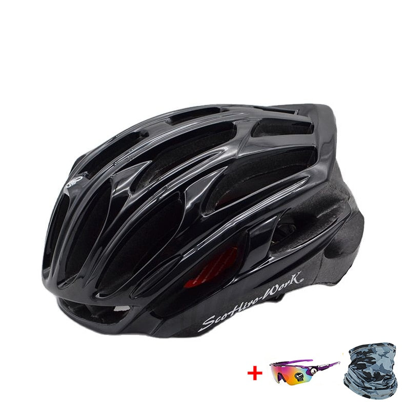 Capacete de Ciclismo (Óculos e Bandana Grátis)