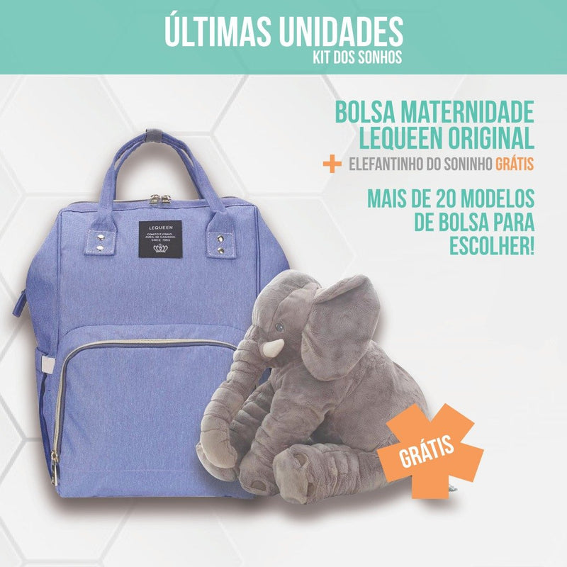 Bolsa Maternidade LEQUEEN Original + Elefantinho 60cm