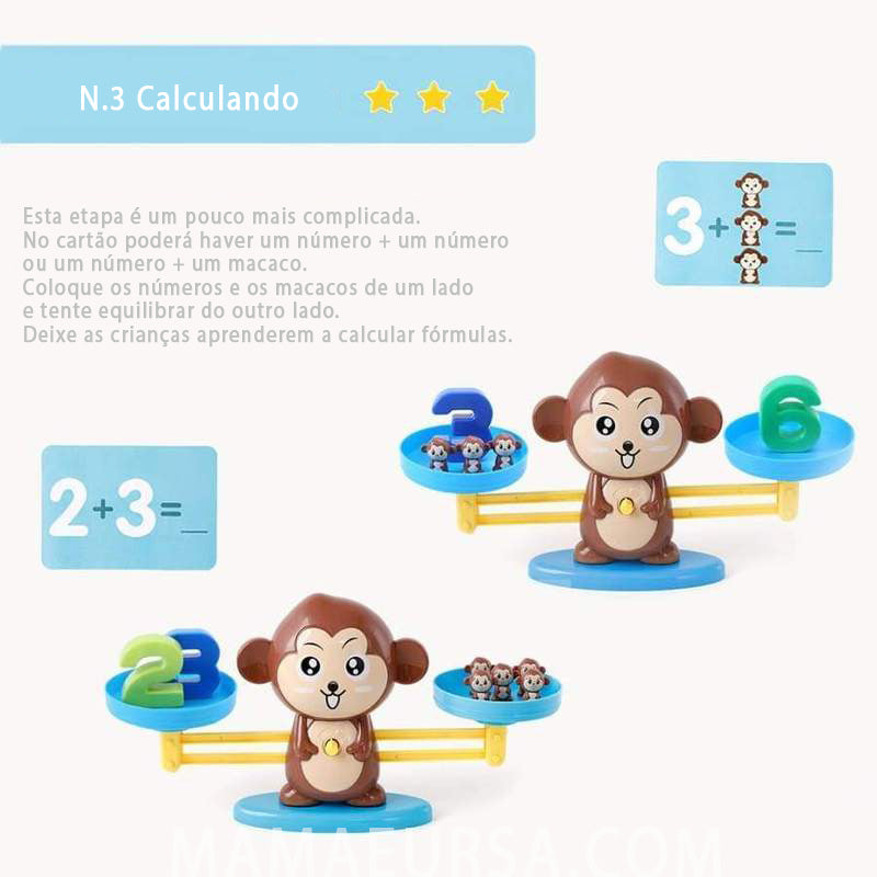 Jogo Macaco Matemática Divertida (Kit Completo)